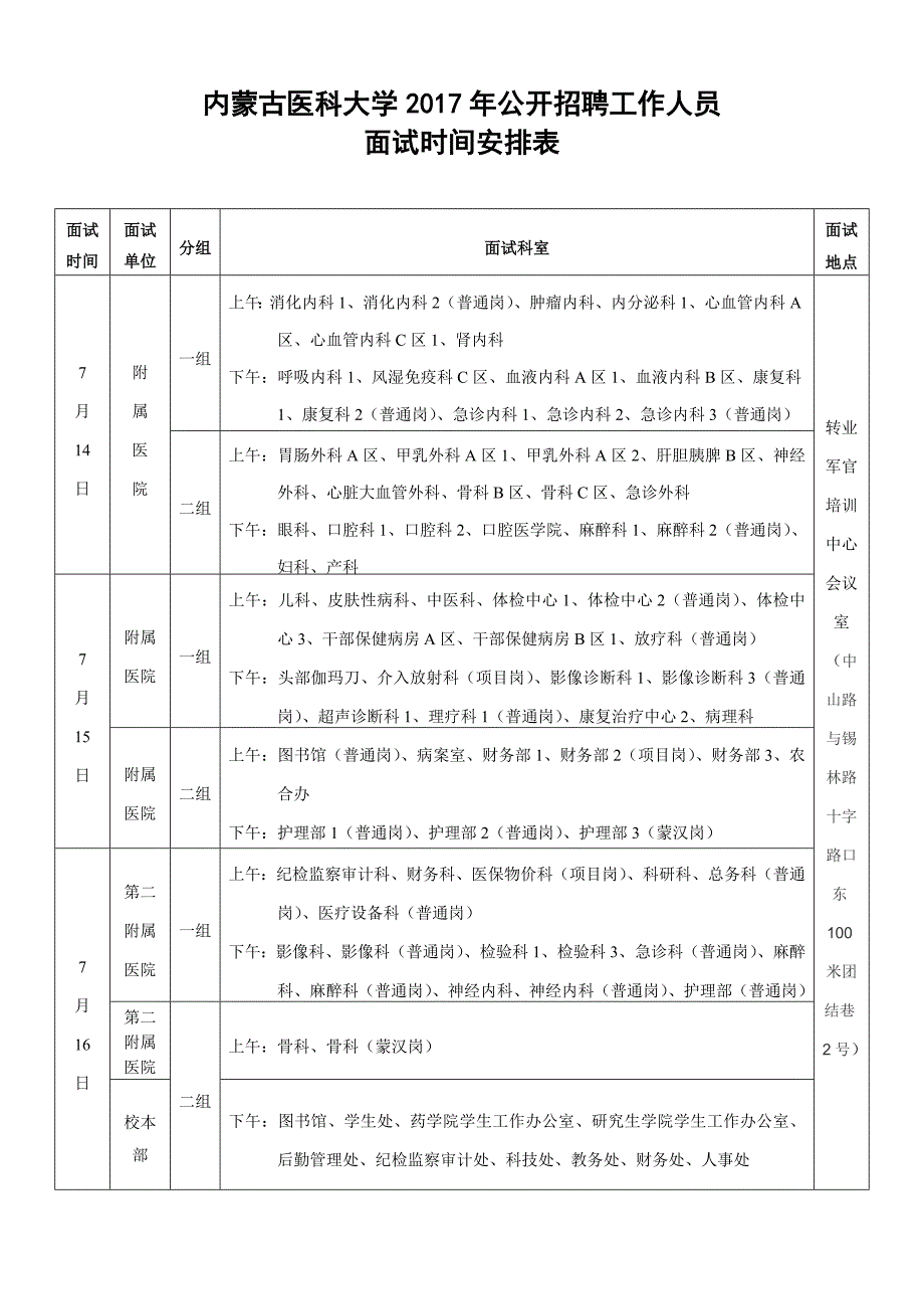 内蒙古医科大学2017年公开招聘工作人员_第1页