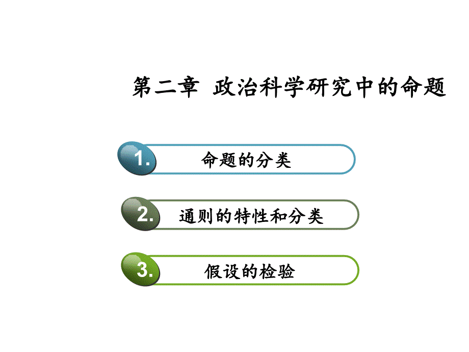 《政治科学研究方法概论》 第二章  政治科学研究中的命题_第1页