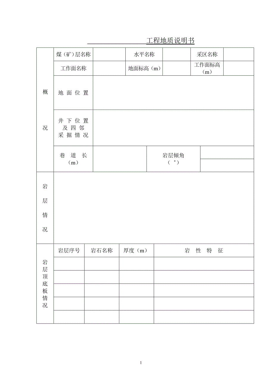 开拓地质说明书格式_第2页