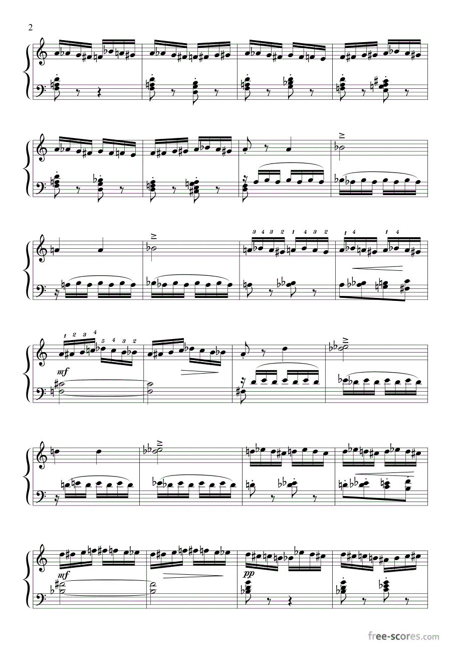 野蜂飞舞-里姆斯基科萨科夫钢琴谱_第2页