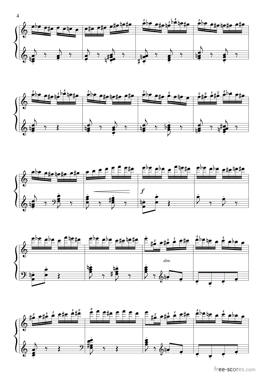 野蜂飞舞-里姆斯基科萨科夫钢琴谱_第4页