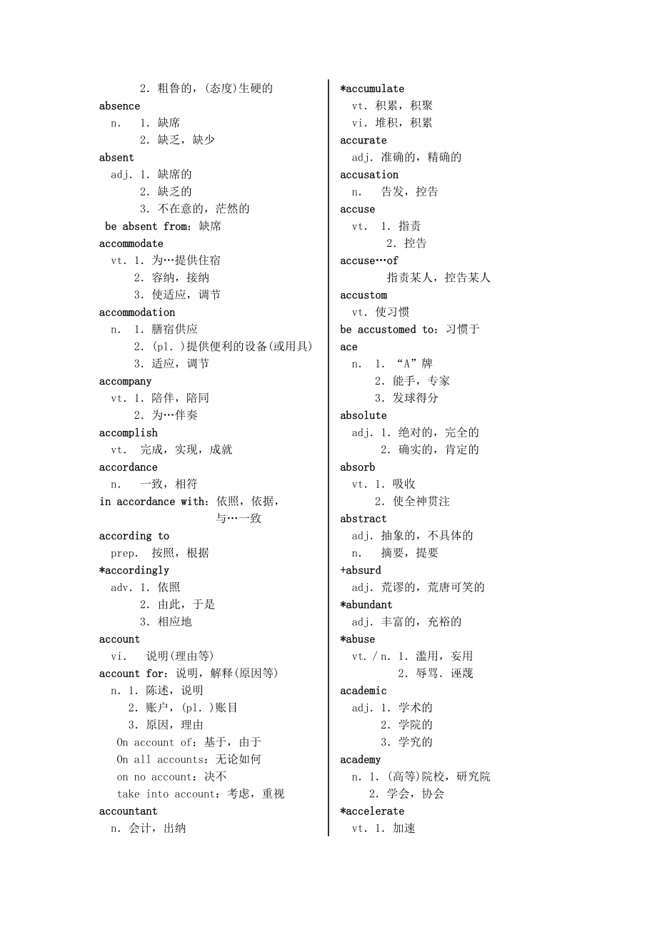 2016全国专业技术人员职称英语等级考试大纲附录：样题-词汇表-前缀后缀-缩略语_第2页