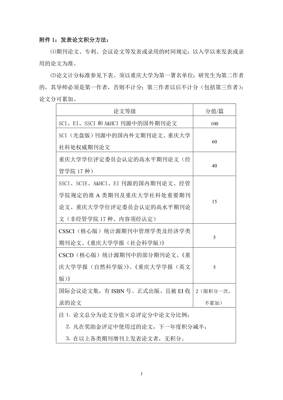 重庆大学经管学院硕士生奖学金评定办法(试行)_第3页