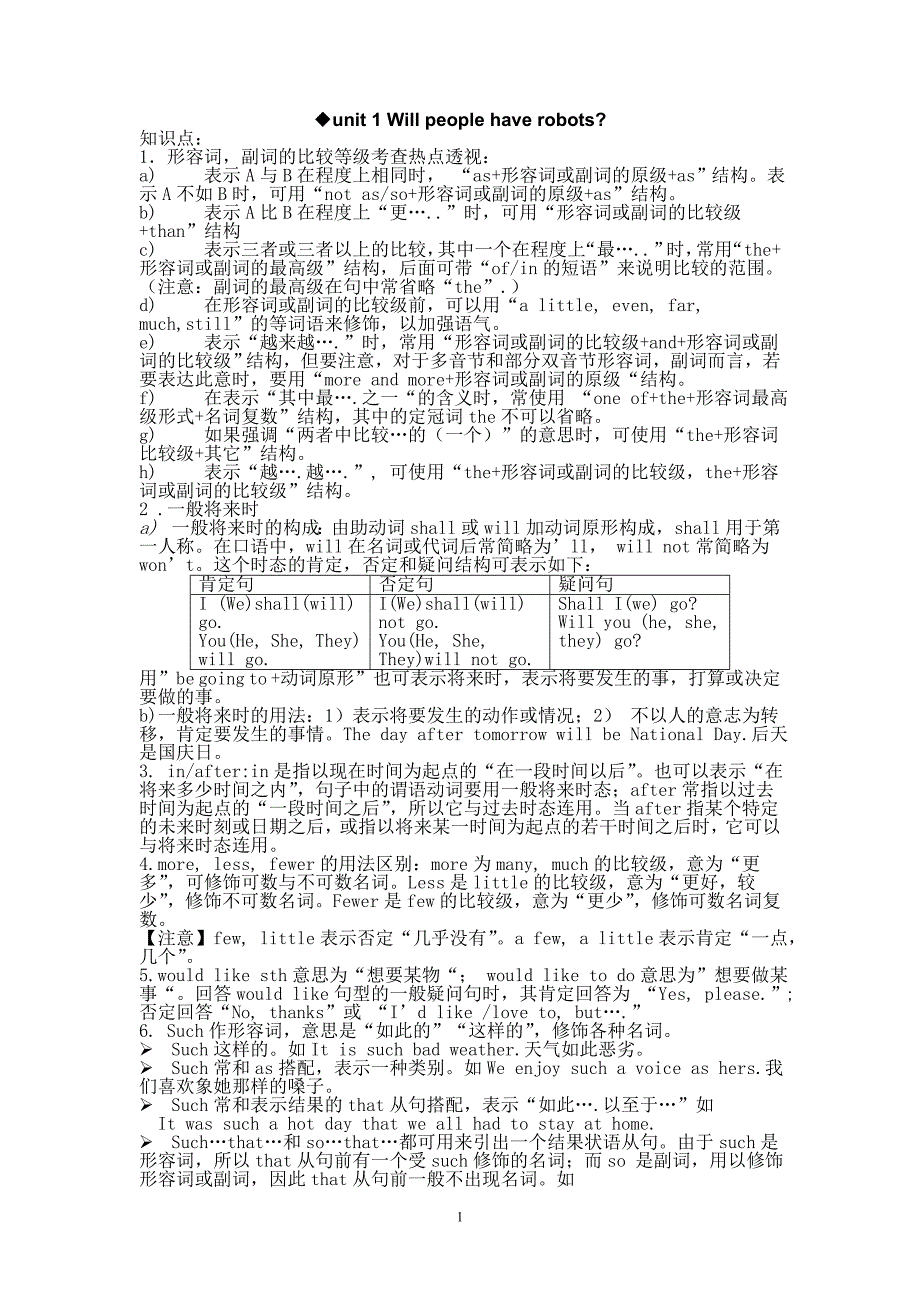 八下英语课本复习_第1页