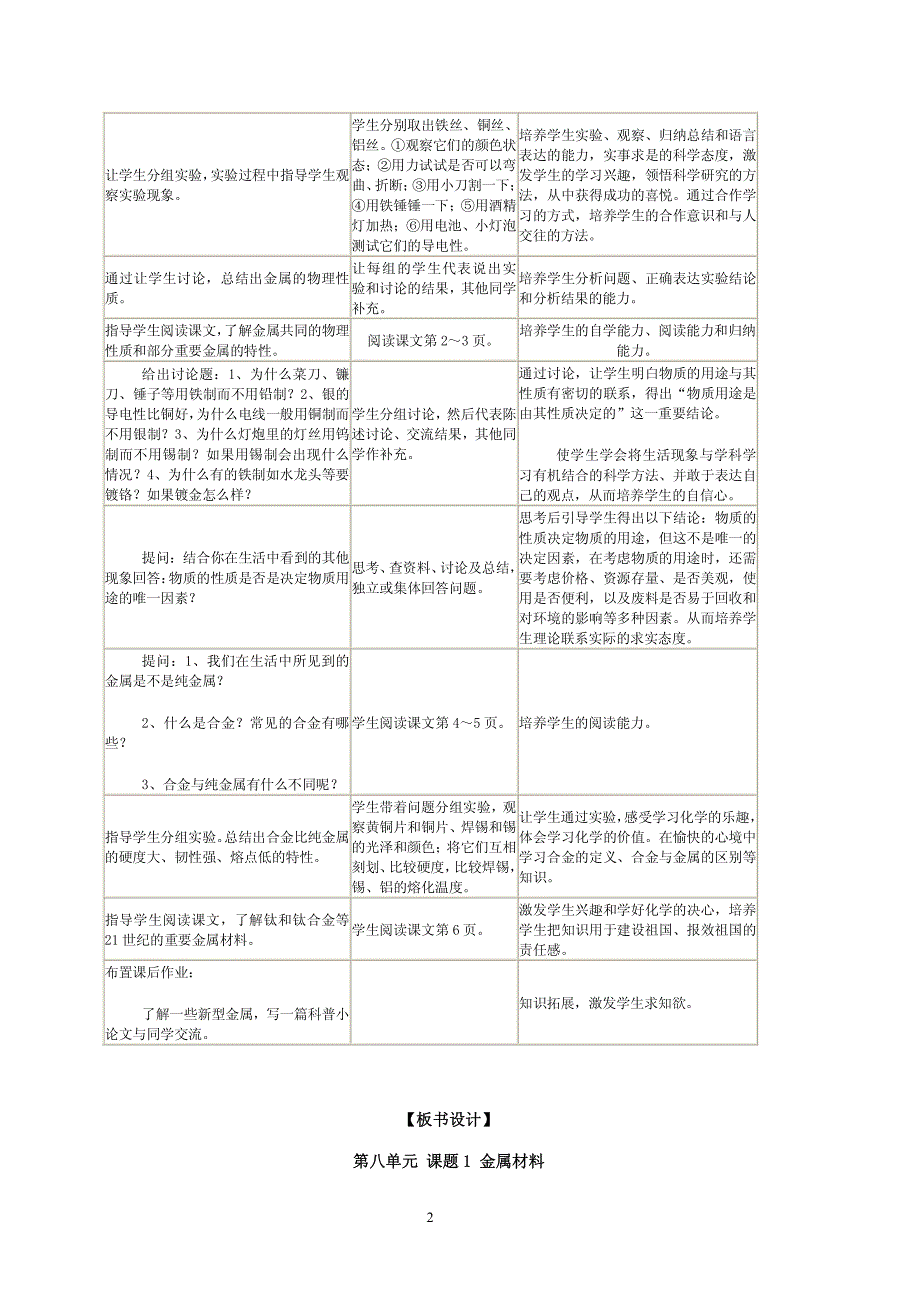 九年级化学  下册教案_第2页