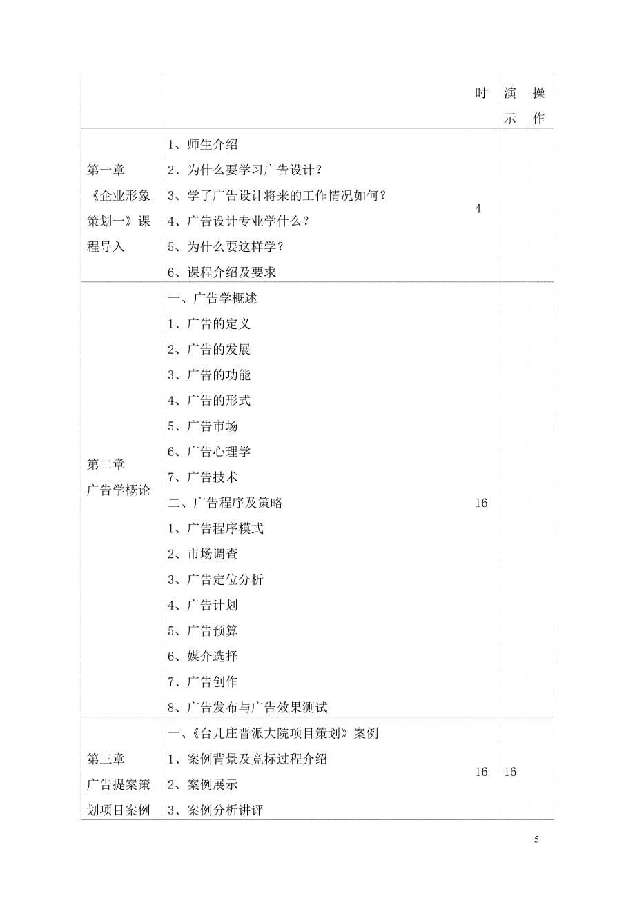 《企业形象策划一》课程标准_第5页