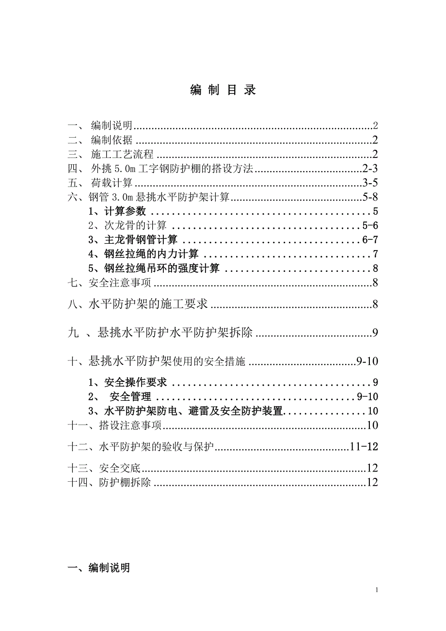 防护棚专项施工方案内容_第1页