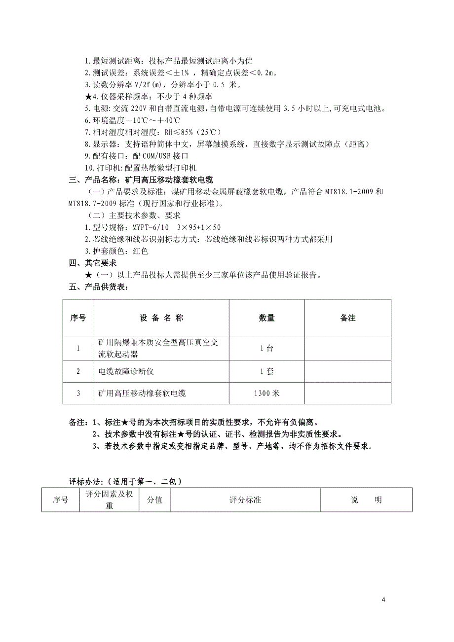 四川省煤矿抢险排水站煤矿抢险排水专用设备项目内容及要求_第4页