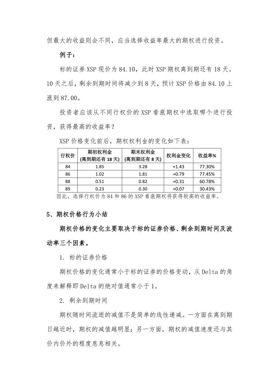 期权价格行为介绍(曹雪冬)_第4页