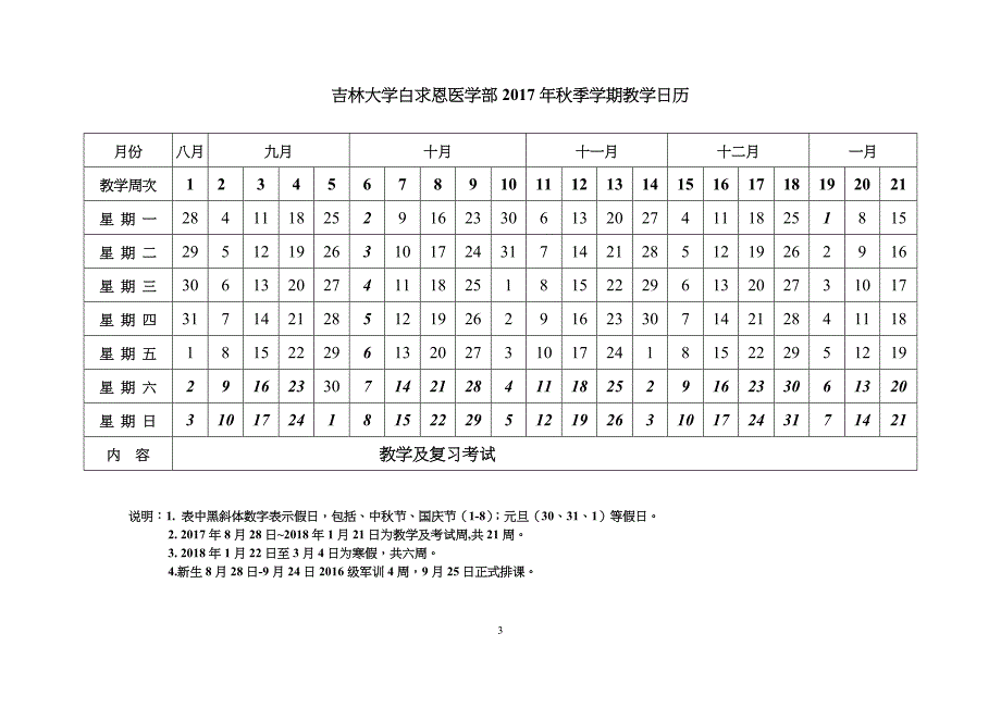 白求恩医学部17年秋季学期教学任务17年_第4页