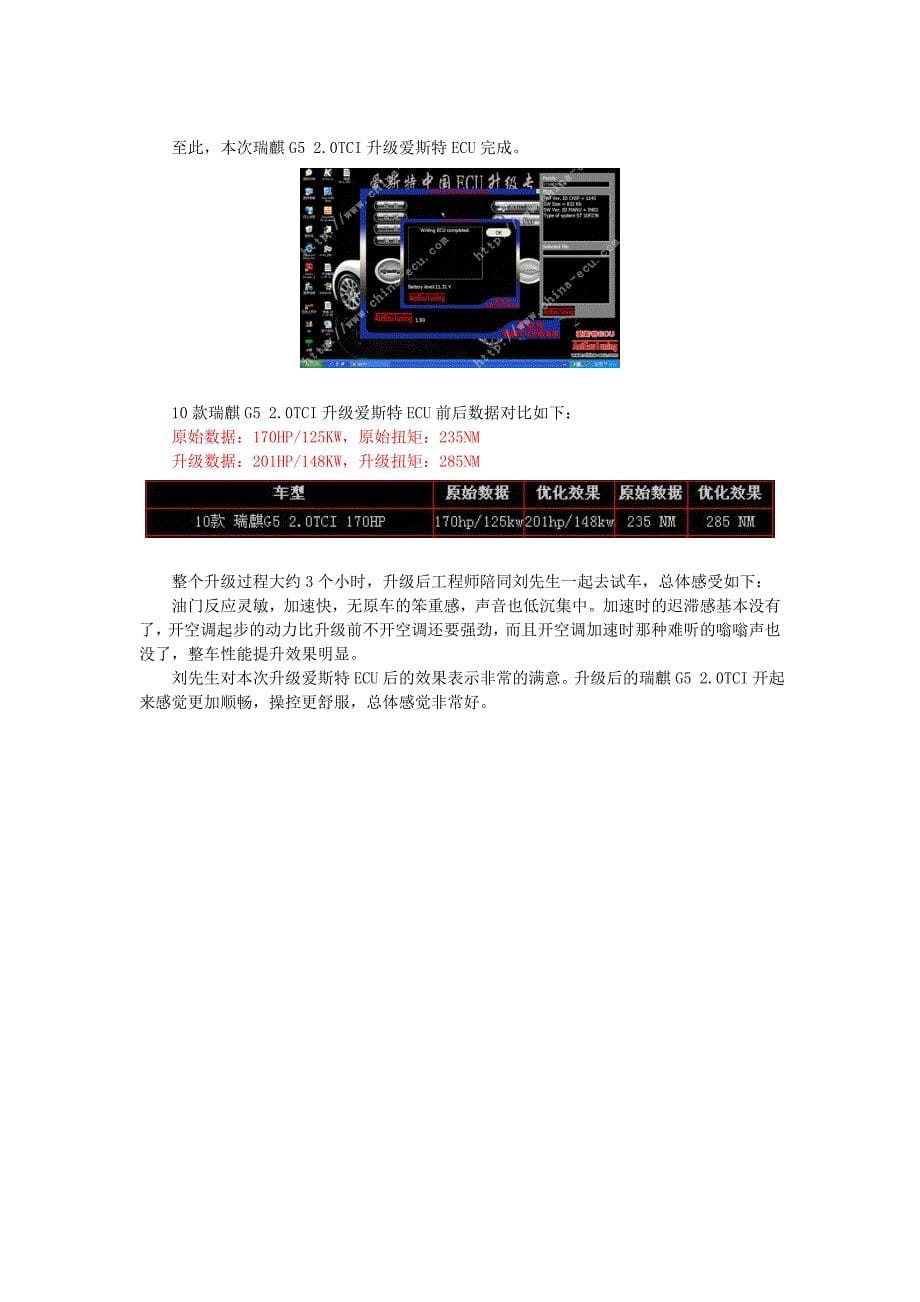 长春瑞麒g5 2.0tci长途跋涉升级爱斯特ecu变身运动版_第5页