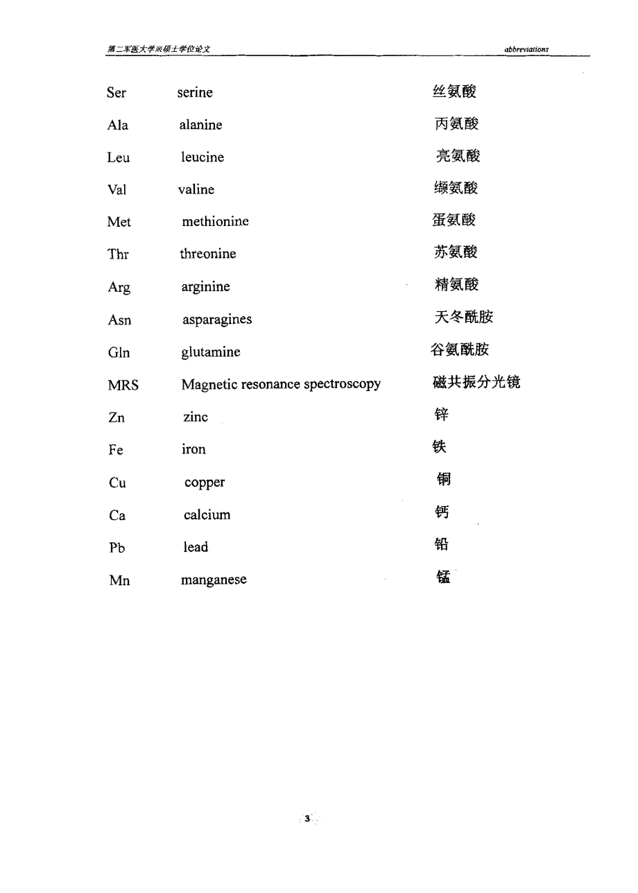 注意缺陷多动障碍儿童血清氨基酸和微量元素系列的检测及意义_第3页