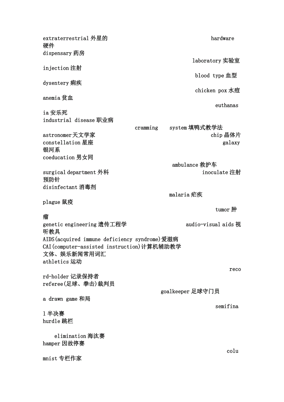 专八听力必背新闻词汇_第4页