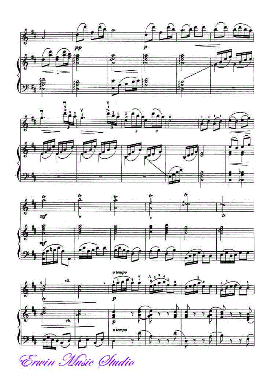 渔舟唱晚  小提琴+钢琴曲谱_第2页