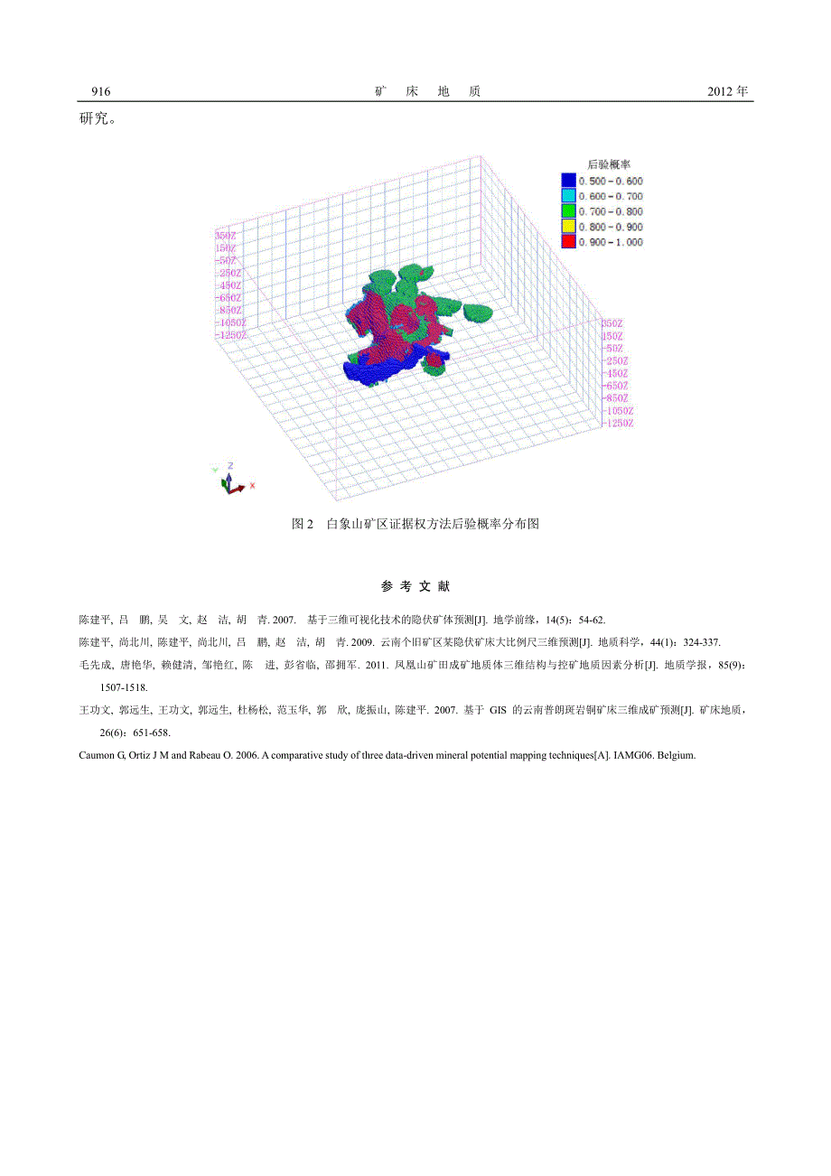 基于证据权方法的三维成矿预测_第2页