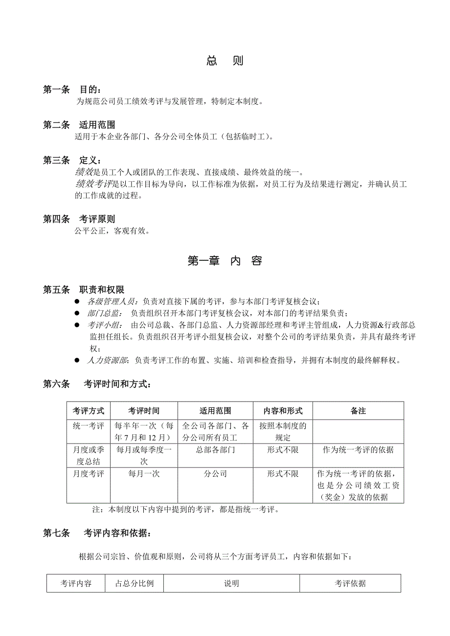 员工绩效考评与发展管理制度_第1页