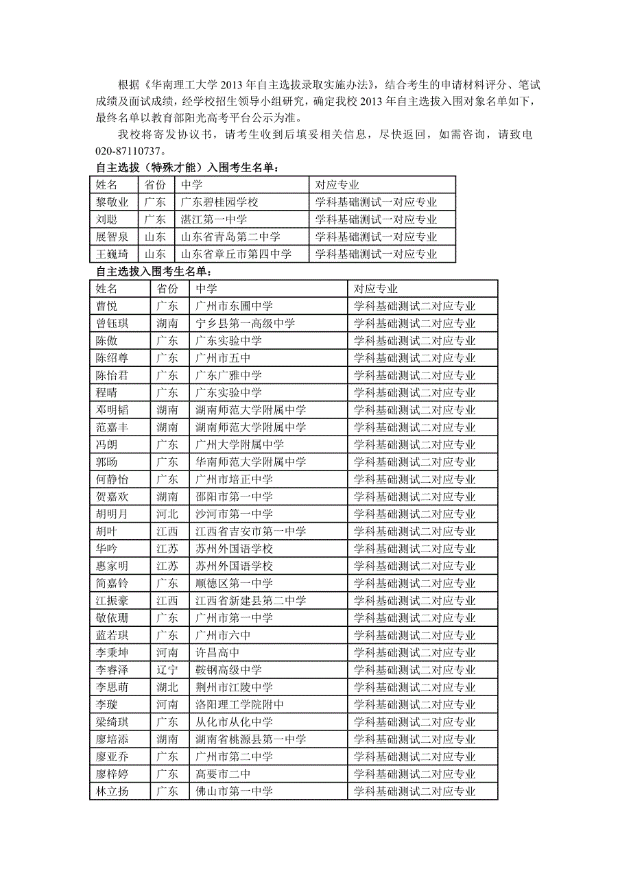 根据《华南理工大学2013年自主选拔录取实施办法》,结合考_第1页