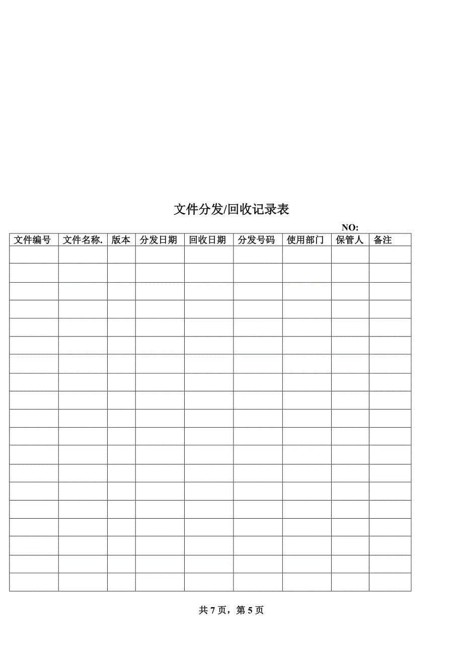 鞋服公司技术资料管理程序_第5页