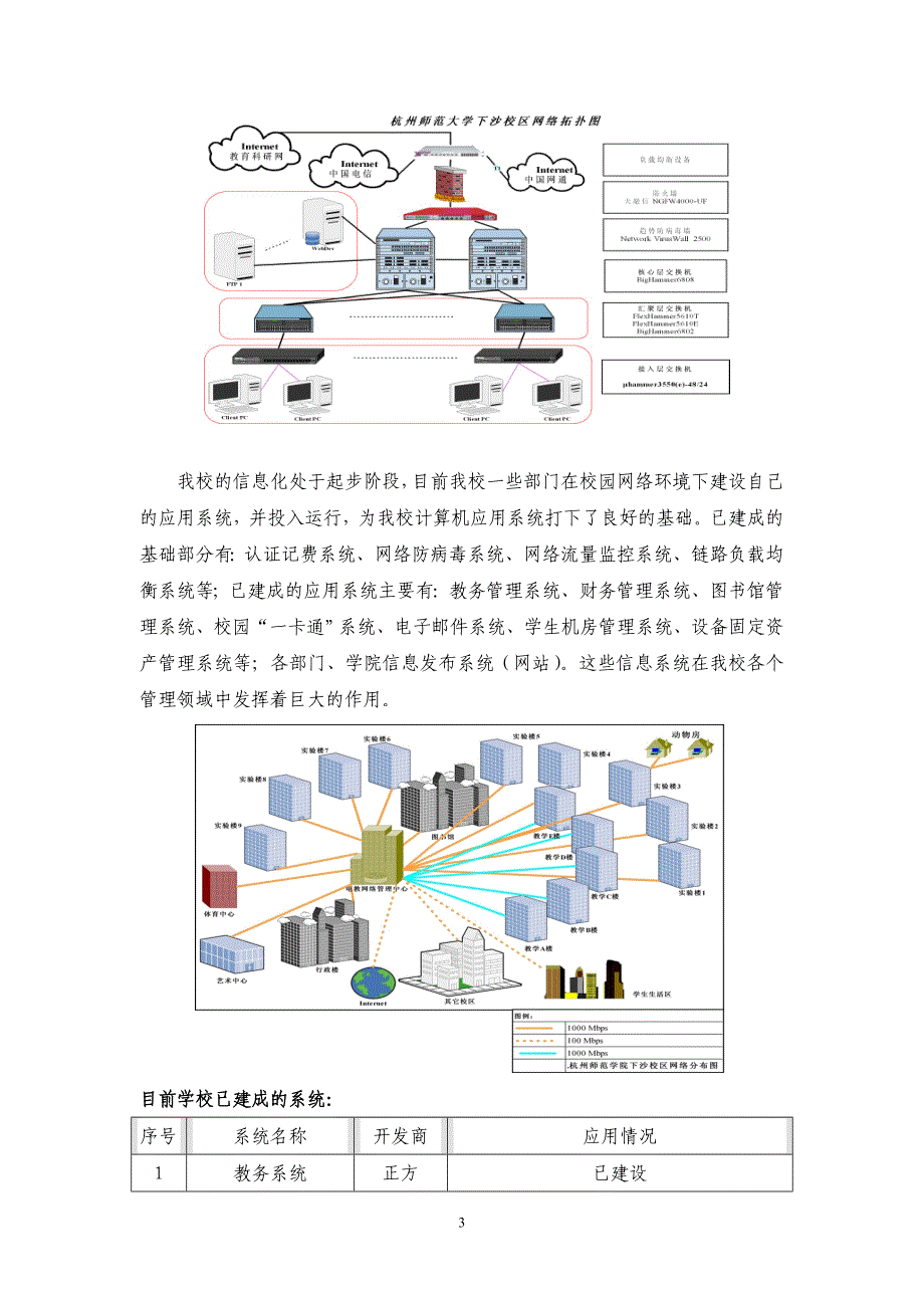 杭州师范大学校园信息化建设总体方案设计招标文件_第3页