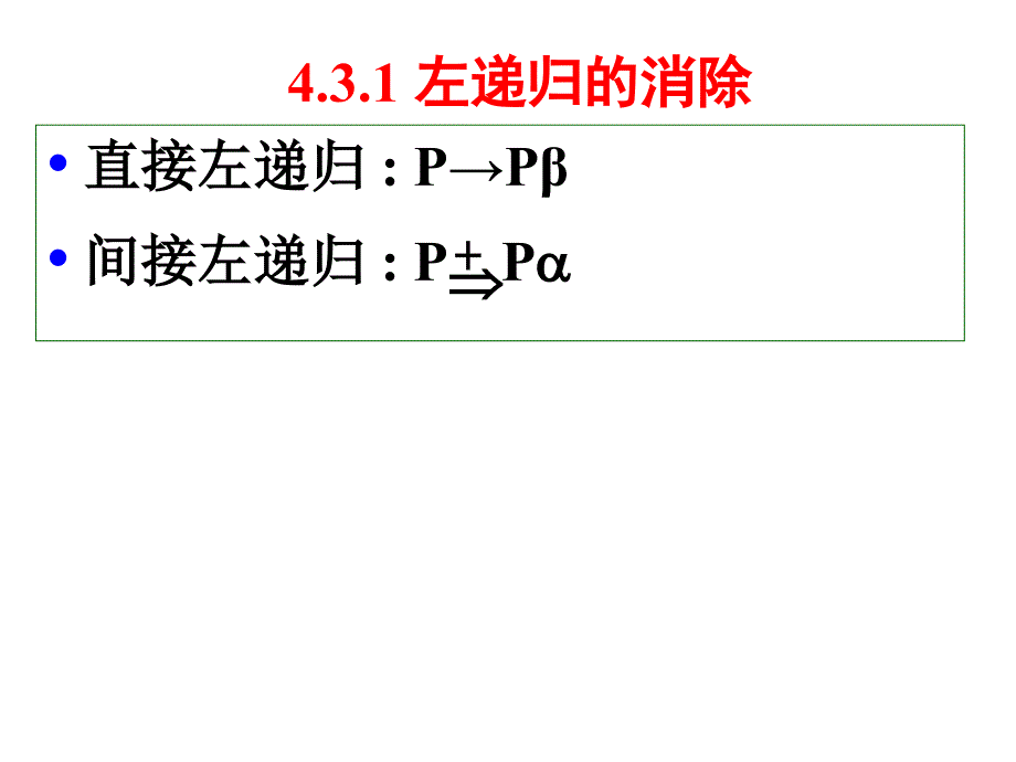 编译原理4.3.1-左递归的消除_第3页