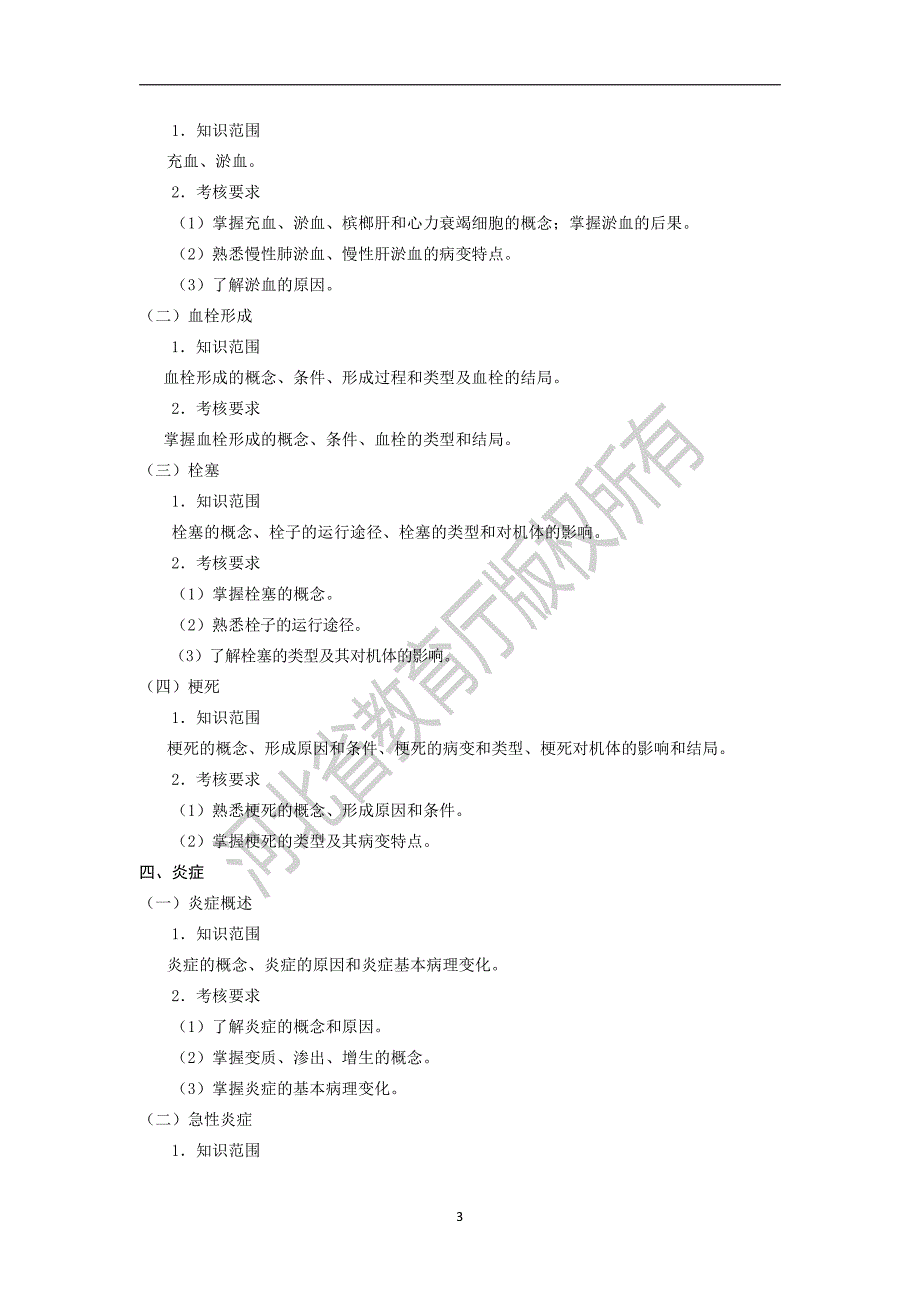 河北省普通高校专科接本科教育考试医学影像技术专业考试说_第3页