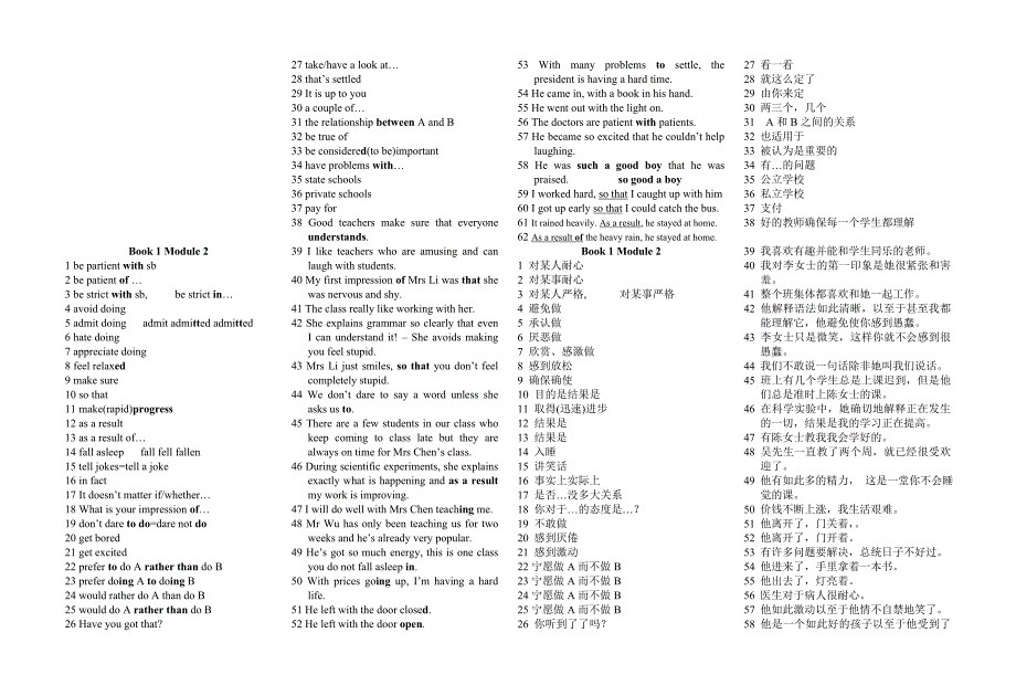 高一英语必修一1---6模块知识点总结_第2页