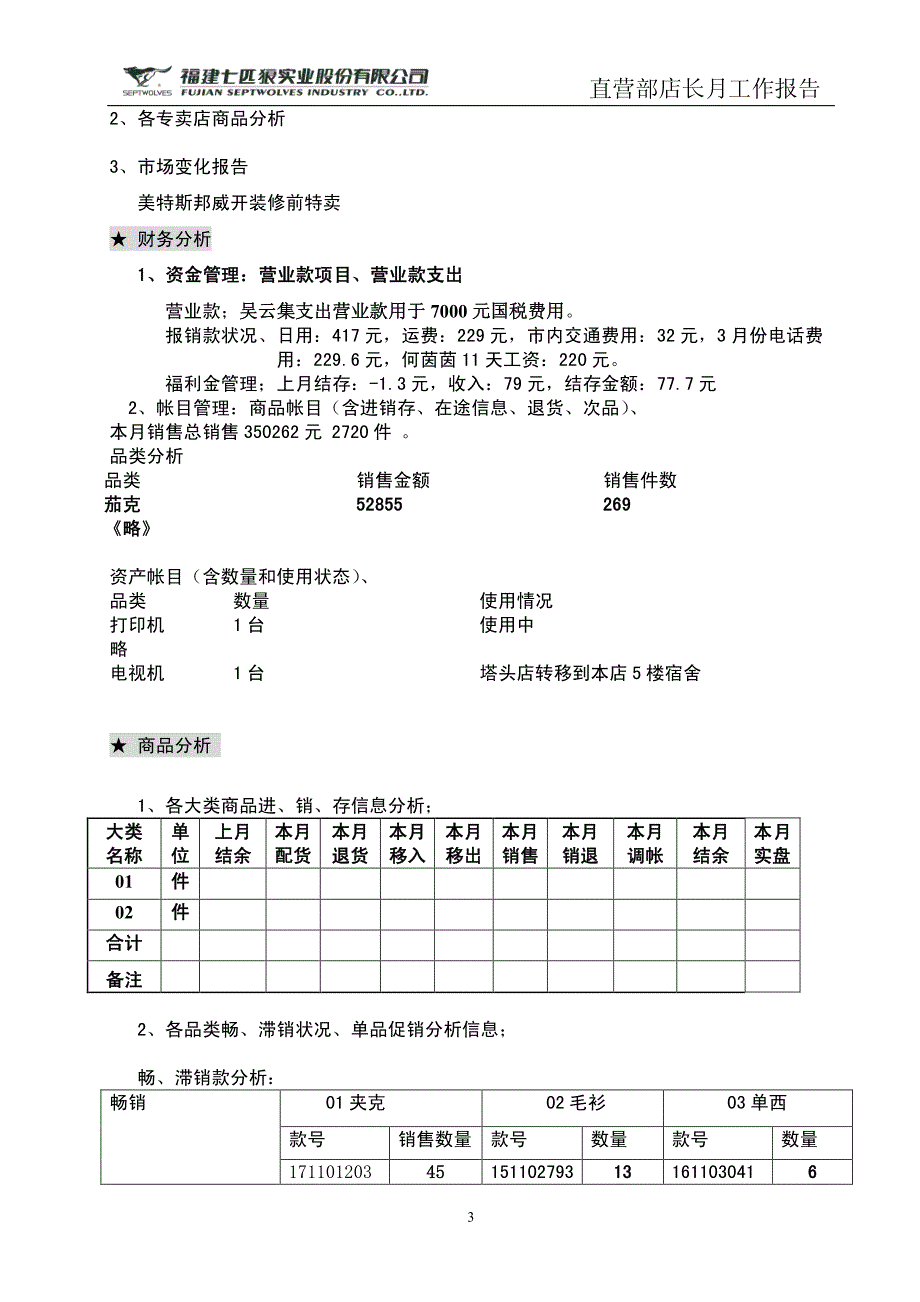 080502福州东街店月度工作报告_第3页