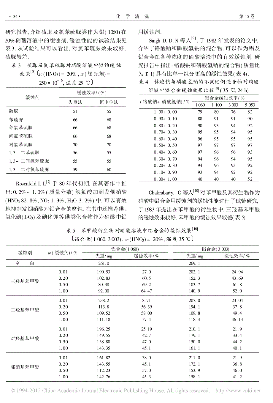 铝及铝合金在硝酸溶液中的腐蚀及缓蚀剂_第3页