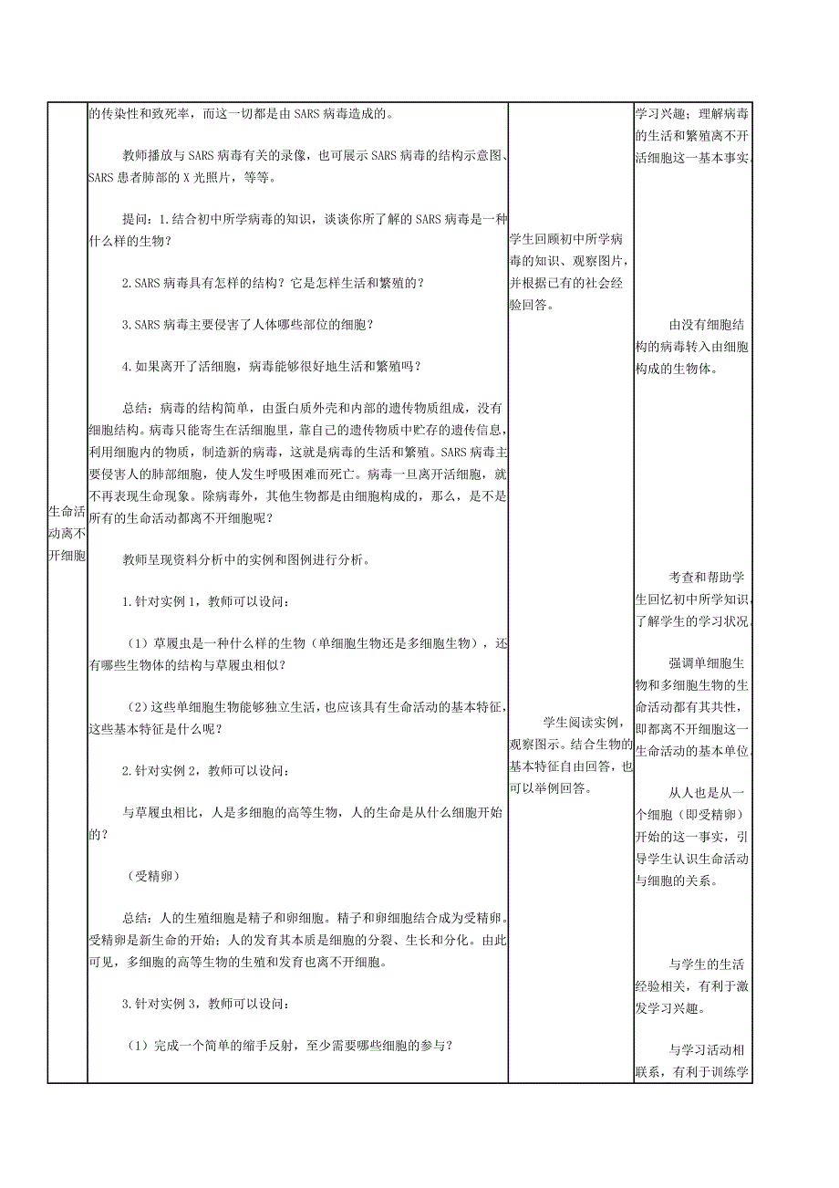 高中生物教师用书从生物圈到细胞 教学设计_第2页