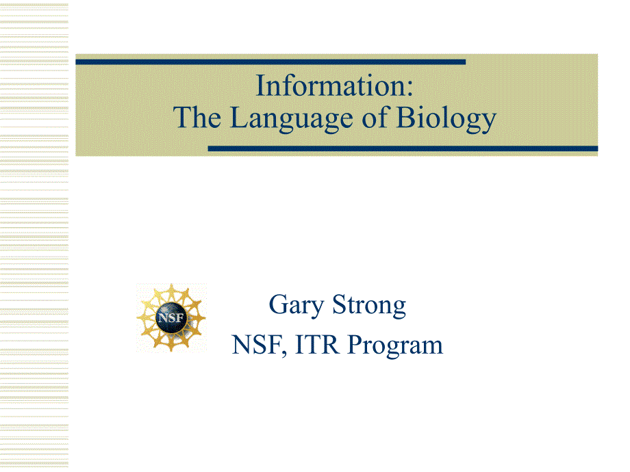 英文生物信息学模板Information_ The Language of Biology_第2页