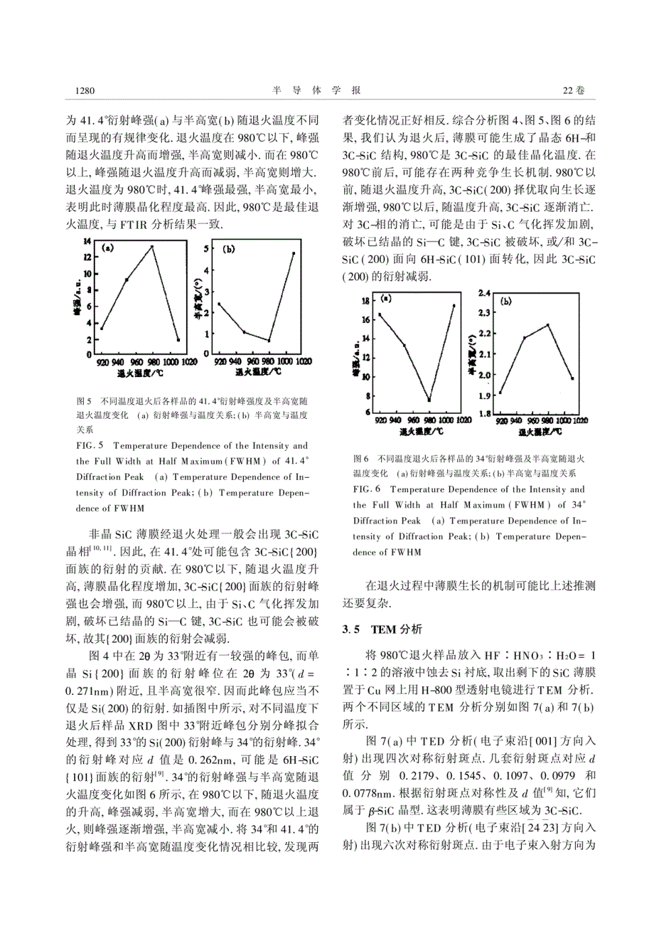 脉冲arf准分子激光淀积sicsi(100)薄膜的最佳晶化温度及光致发光_第4页