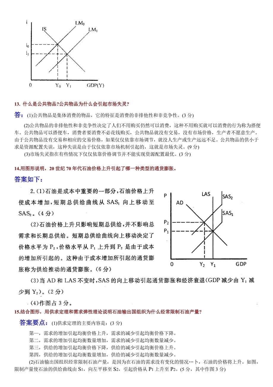 2012电大西方经济学期末考试问答题整理_第5页