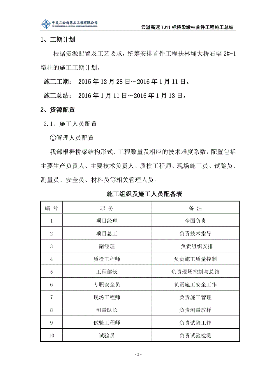 桥梁墩身立柱首件总结_第2页