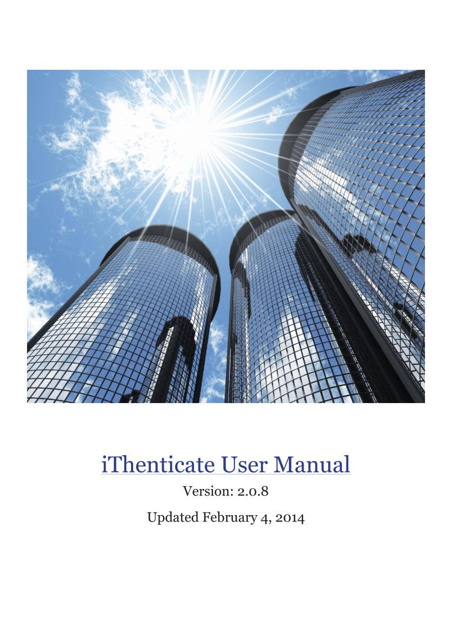 ithenticate_manual 使用指南_第1页