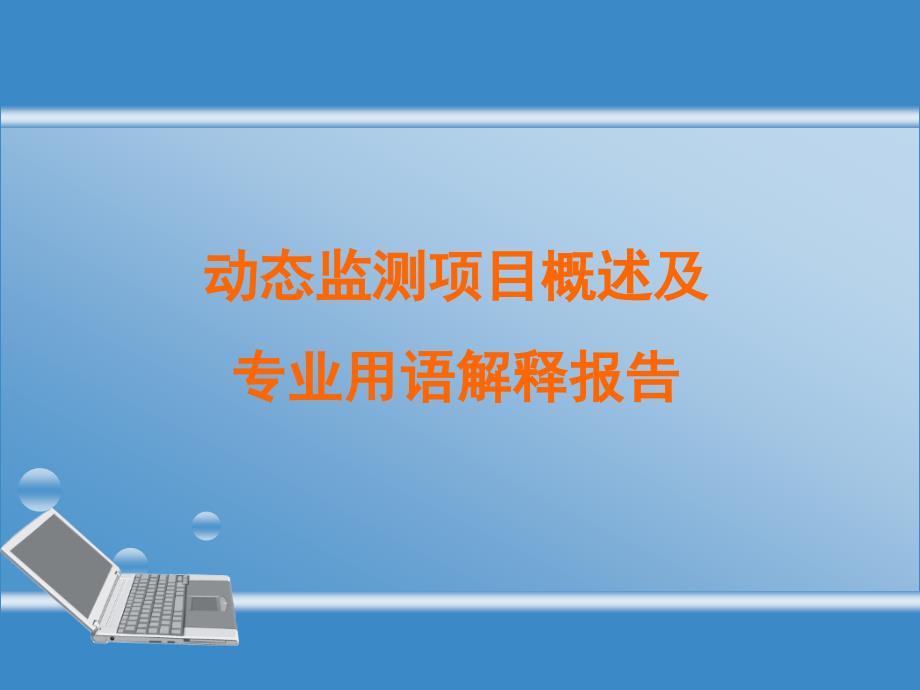 动态监测项目概述及专业用语解释报告_第1页