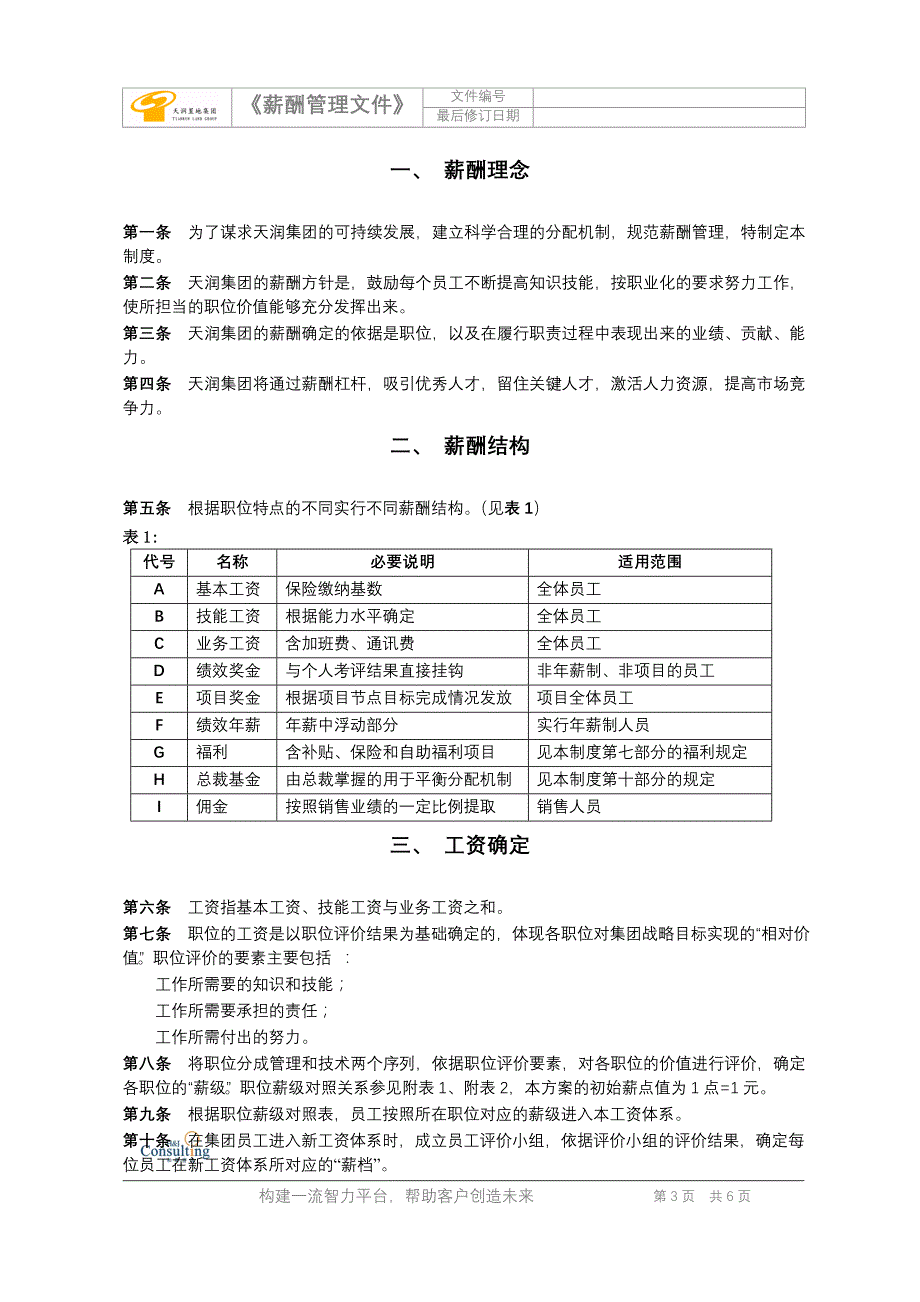 报告五：企业薪酬管理体系制度文本_第3页