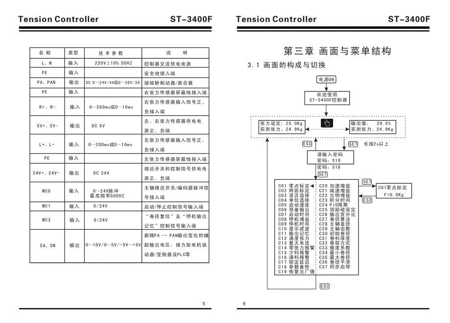 楚鹰张力控制器st-3400f说明书_第5页