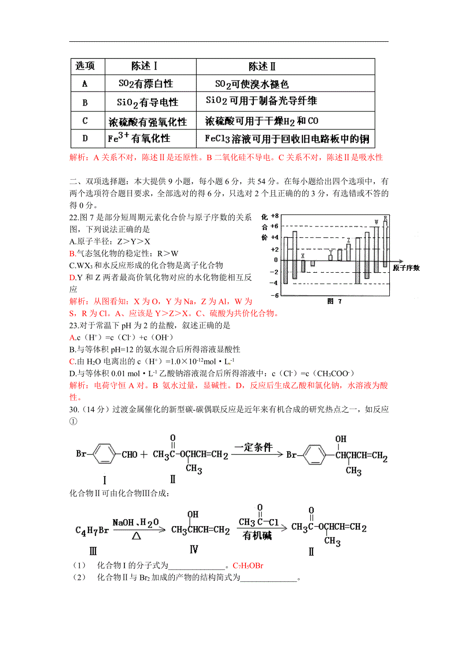 2012年广东高考化学试题及答案解析_第2页