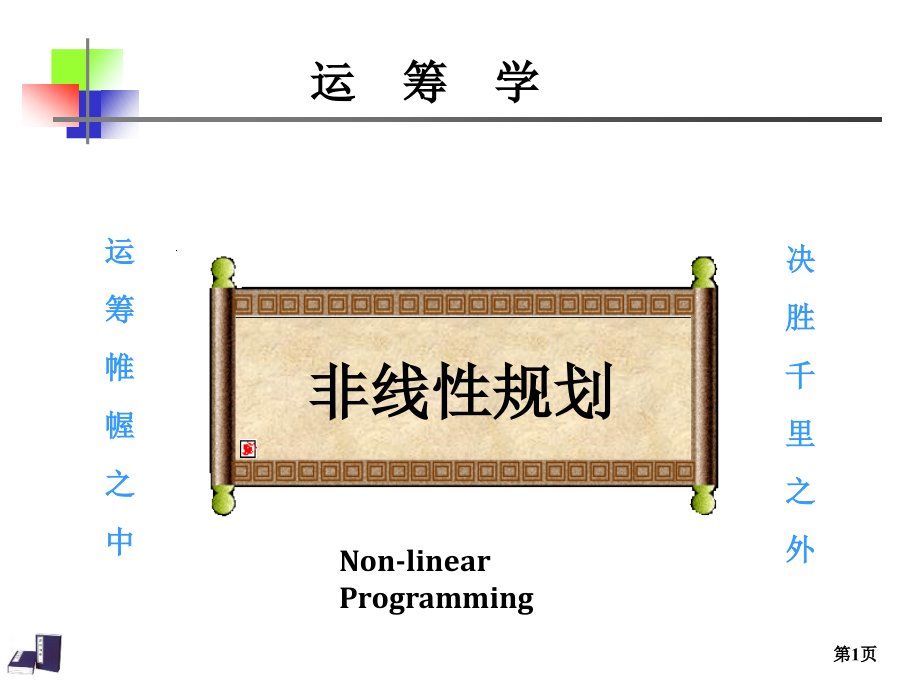 运筹学课件第六章 非线性规划_第1页