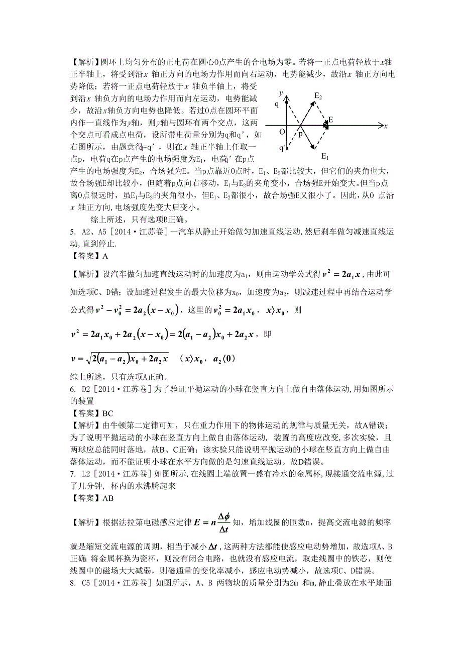 2014年江苏物理高考试卷解析_第2页