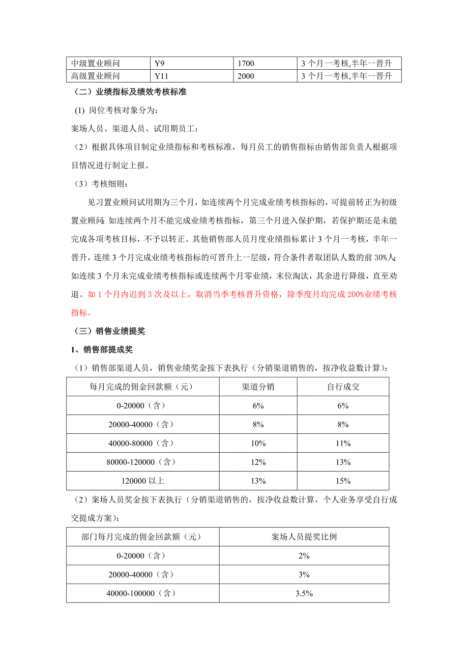 销售部基础业务人员薪资考核制度_第2页