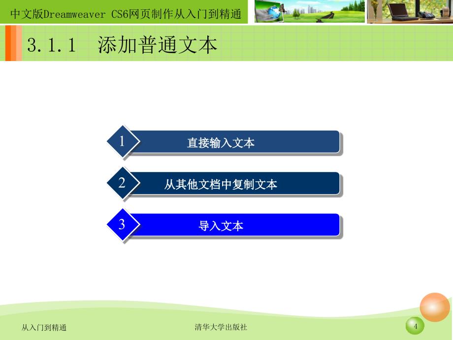 第3章用文本和图像充实网页 中文版Dreamweaver CS6网页制作课件_第4页