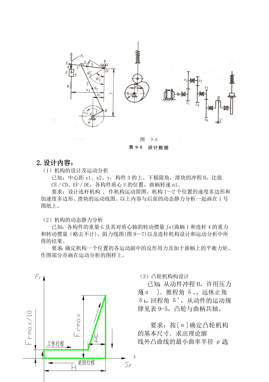 压床机构设计设计 说明书 机械原理_第3页