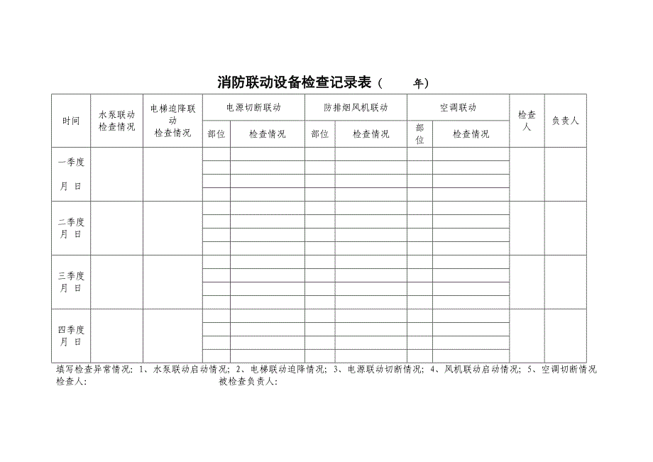 03消防联动设备检查记录表_第1页