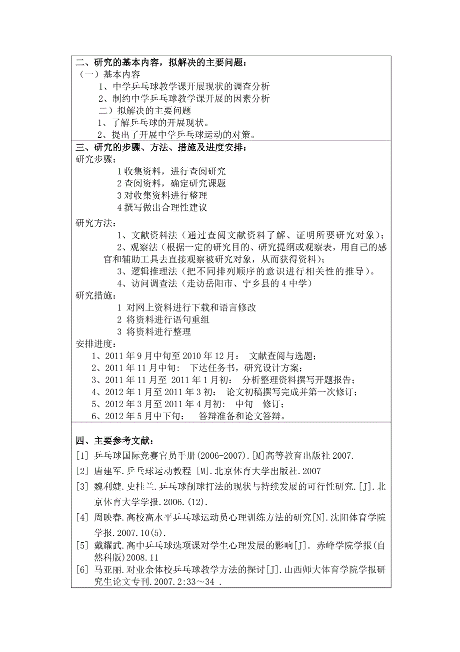 乒乓球开题报告_第3页