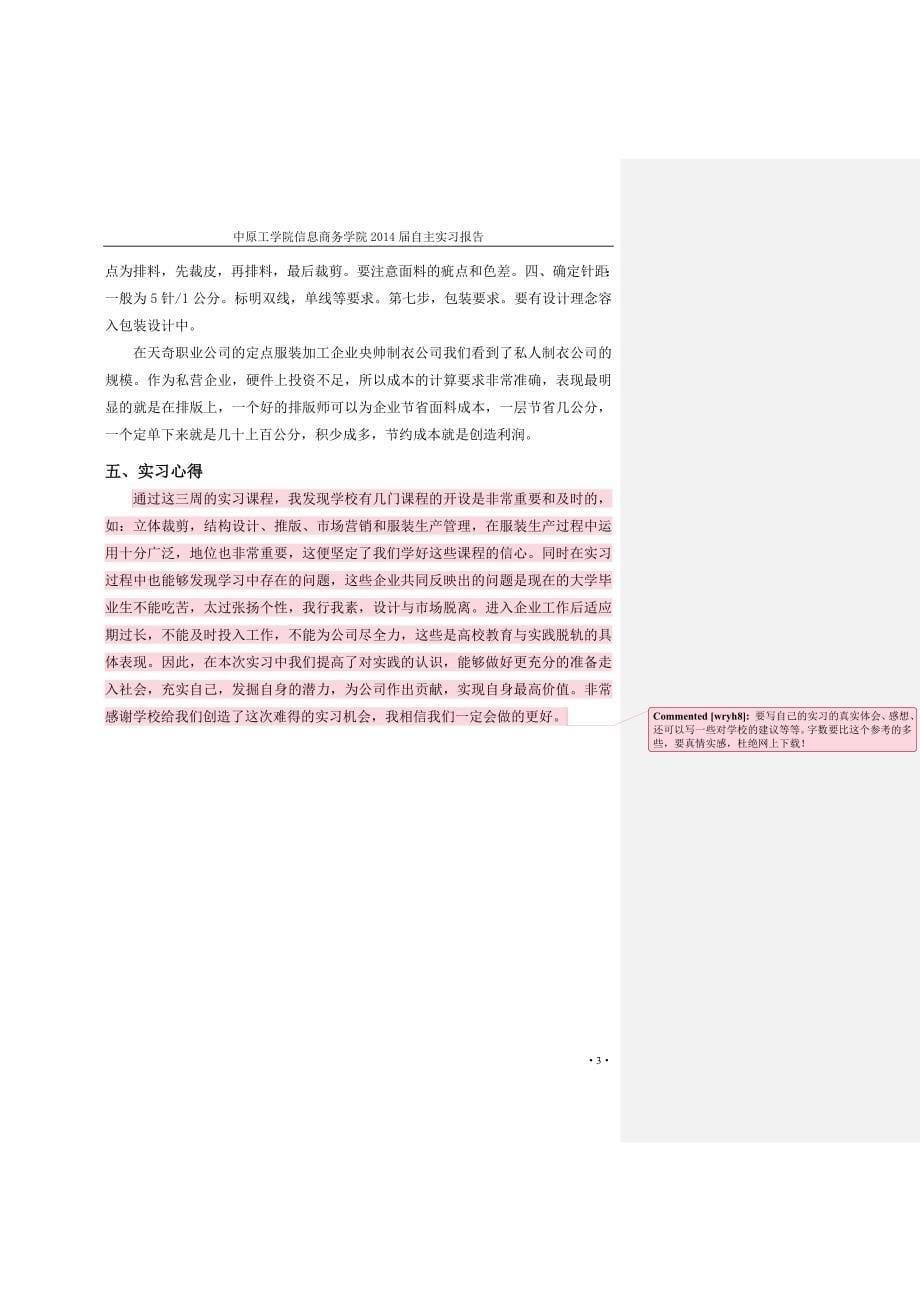 广告学专业-自主实习报告模板_第5页