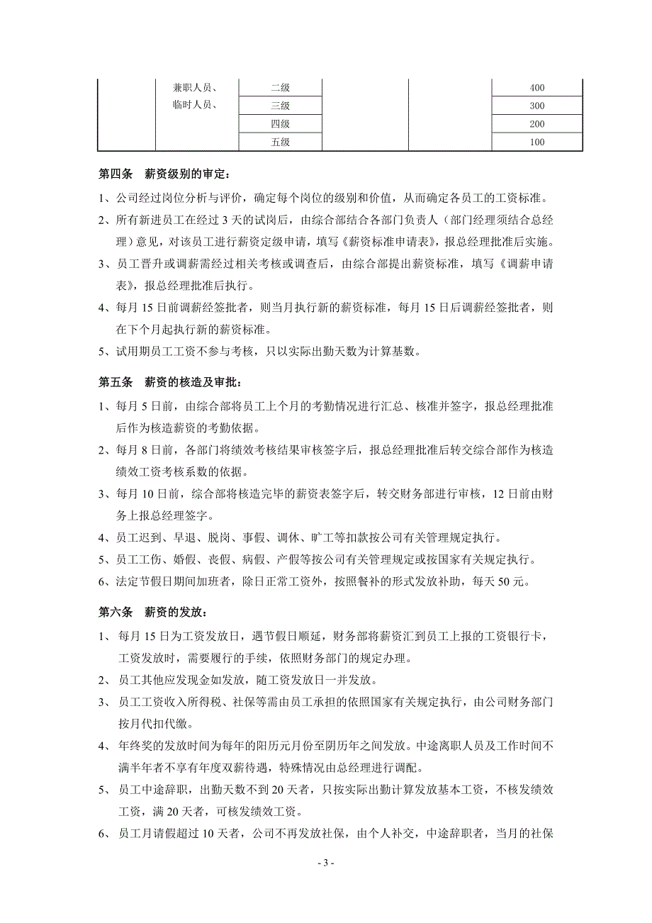 公司制度——完整的公司薪资管理规定_第3页