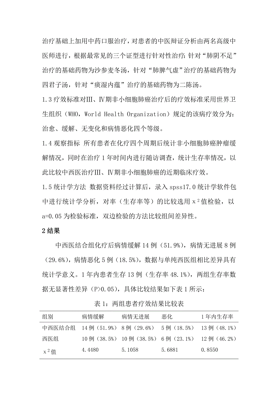 刘振昌——中西医治疗ⅲ、ⅳ期非小细胞肺癌的近期疗效_第3页