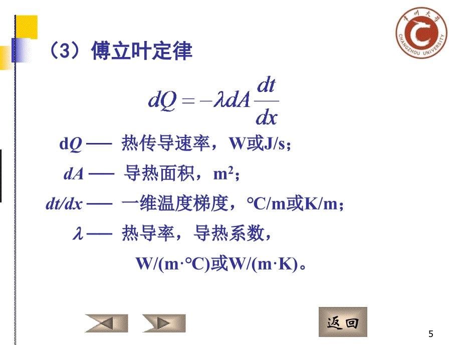 化工原理(少学时)课件和辅导教程、考试重点例题复习题及课后答案2.2.   热传导_第5页