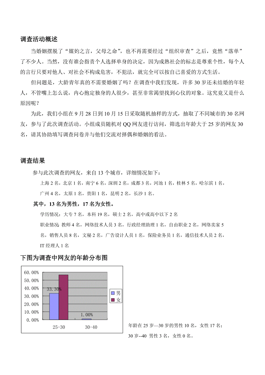 大龄青年男女择偶与婚姻调查方案设1_第4页